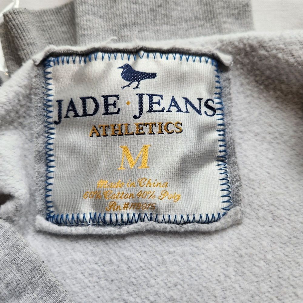 Jade Jeans‎ Womens Full Zip Gray Hoodie Medium Y2K Vintage Decorative Patches - Picture 3 of 6